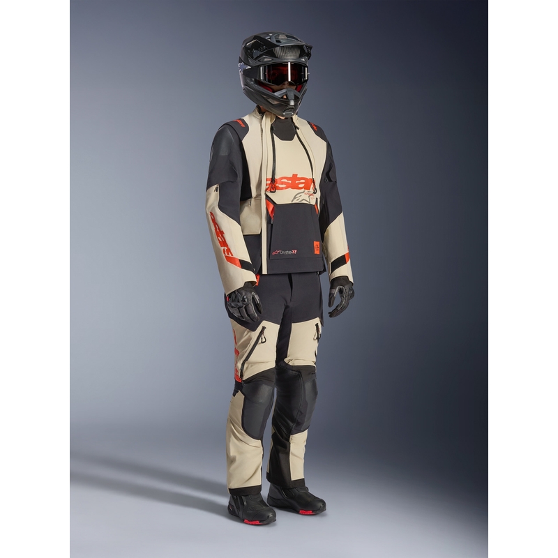 Alpinestars Halo PRO Drystar XF motorjas crème-zwart-rood