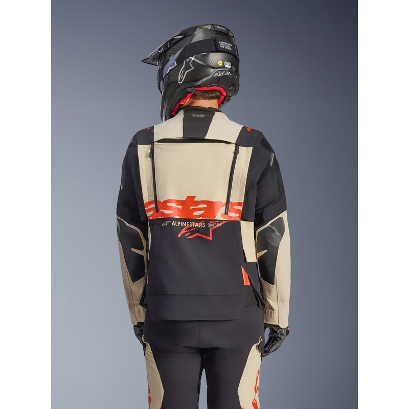 Alpinestars Halo PRO Drystar XF motorjas crème-zwart-rood