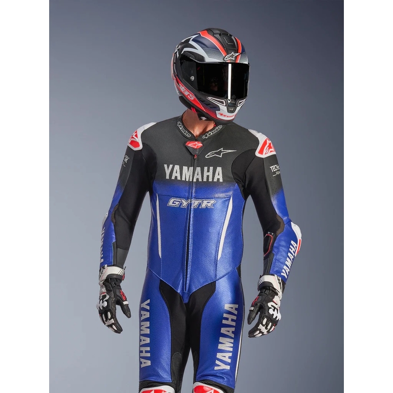 Eendelig leren motorpak Alpinestars GP-R7 YAMAHA GYTR TECH-AIR collectie compatibel blauw-zwart-wit-rood