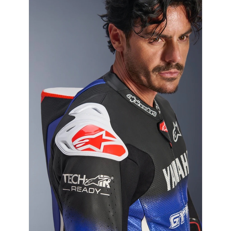 Eendelig leren motorpak Alpinestars GP-R7 YAMAHA GYTR TECH-AIR collectie compatibel blauw-zwart-wit-rood
