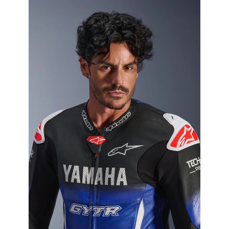 Eendelig leren motorpak Alpinestars GP-R7 YAMAHA GYTR TECH-AIR collectie compatibel blauw-zwart-wit-rood