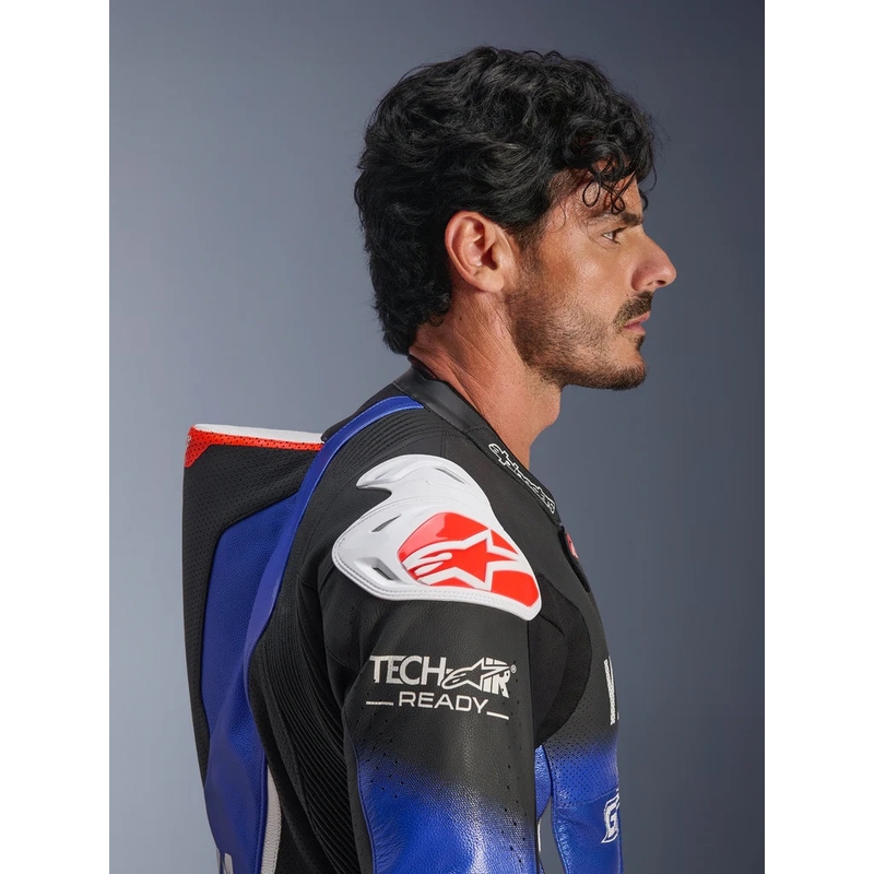 Eendelig leren motorpak Alpinestars GP-R7 YAMAHA GYTR TECH-AIR collectie compatibel blauw-zwart-wit-rood