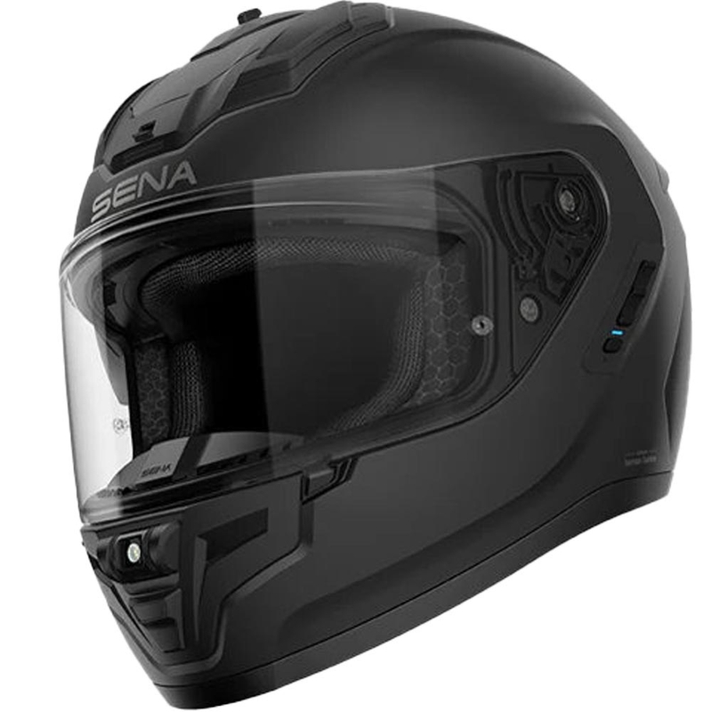 Integraalhelm voor motorrijden met SENA Phantom ANC-headset, matzwart