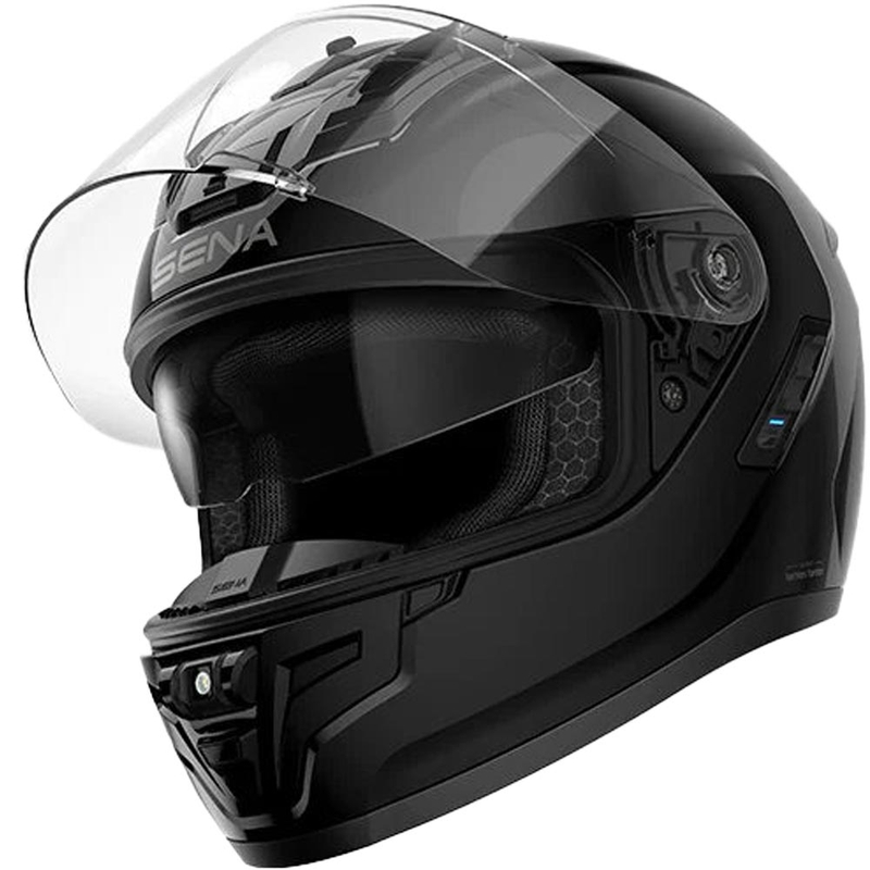 Integraalhelm voor motorrijden met SENA Phantom ANC-headset, matzwart