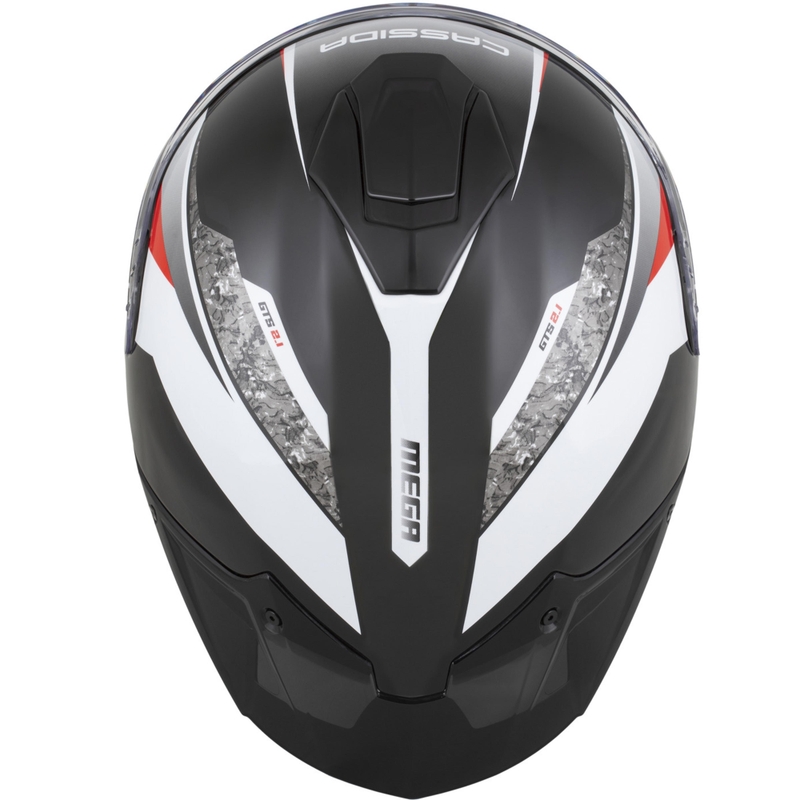 Cassida Integral GTS 2.1 Mega integraal motorhelm zwart-wit-rood