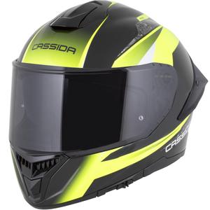 Cassida Integral GTS 2.1 Mega integraal motorhelm zwart-fluor geel-wit