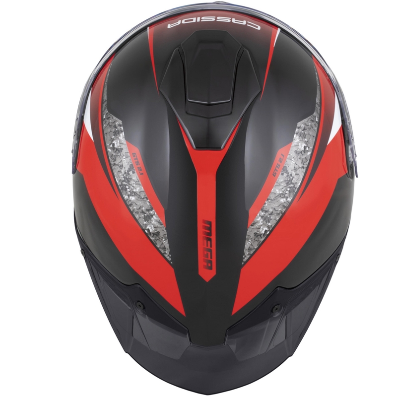 Cassida Integral GTS 2.1 Mega integraal motorhelm zwart-rood-wit