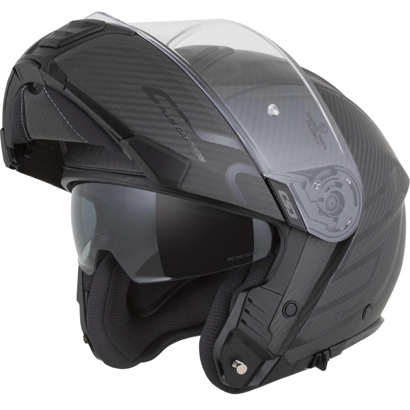 Opklapbare motorhelm Cassida Modulo 2.1 Plus Carbon BlackOut matzwart