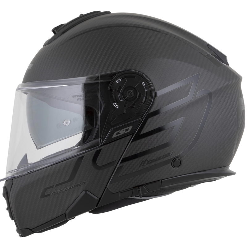 Opklapbare motorhelm Cassida Modulo 2.1 Plus Carbon BlackOut matzwart