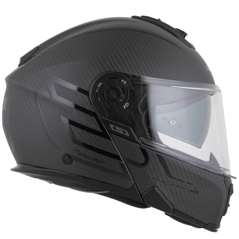 Opklapbare motorhelm Cassida Modulo 2.1 Plus Carbon BlackOut matzwart