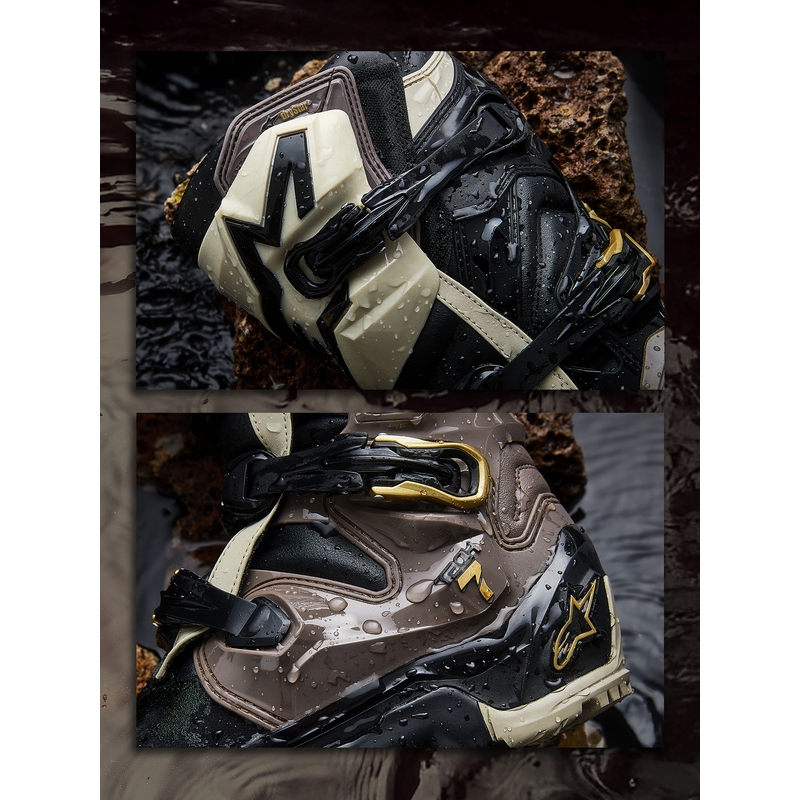 Alpinestars TECH 7 Enduro Drystar motorlaarzen zwart-donkergrijs-goud