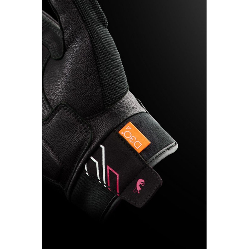 Dames motorhandschoenen Furygan Jet Neon D3O® Evo zwart-wit-roze
