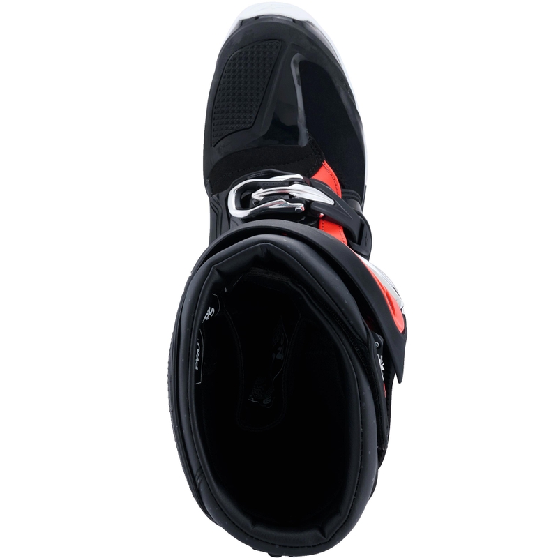 Alpinestars TECH 7 Enduro Drystar motorlaarzen zwart-fluorescerend rood-wit