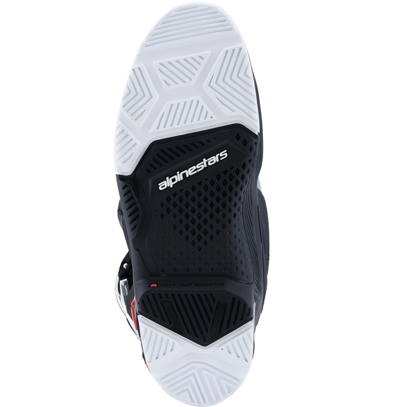Alpinestars TECH 7 Enduro Drystar motorlaarzen zwart-fluorescerend rood-wit