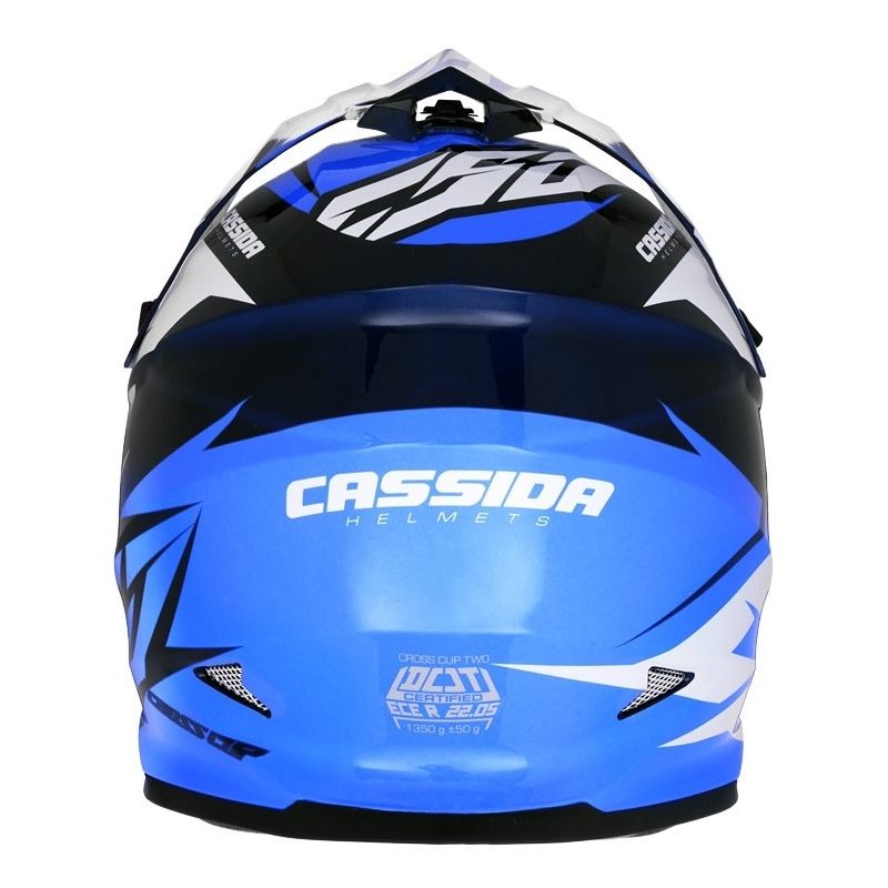 Cassida Cross Cup Two motorcrosshelm zwart-wit-blauw