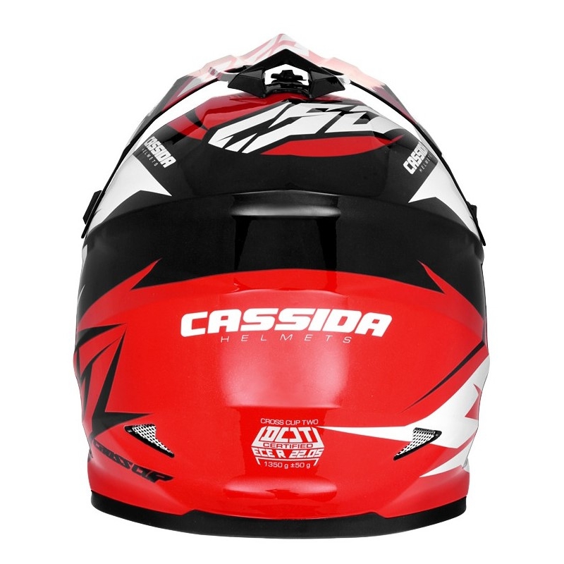 Cassida Cross Cup Two motorcrosshelm zwart-wit-rood