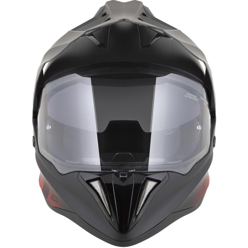 Enduro motorhelm ZED XD1 matzwart-rood