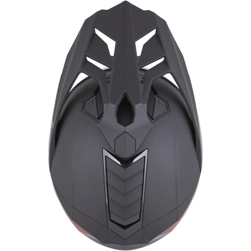 Enduro motorhelm ZED XD1 matzwart-rood