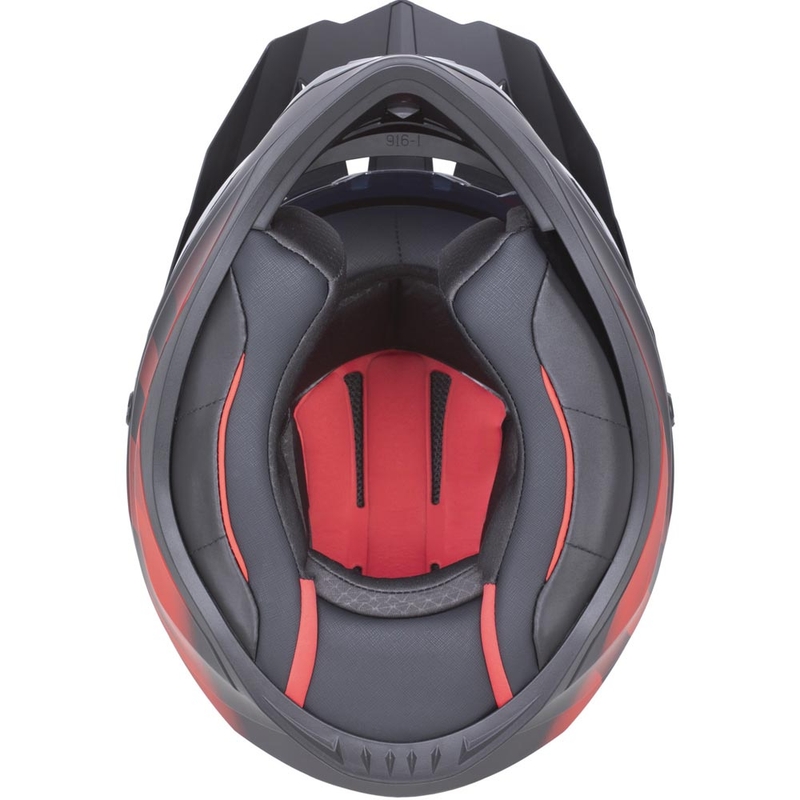 Enduro motorhelm ZED XD1 matzwart-rood
