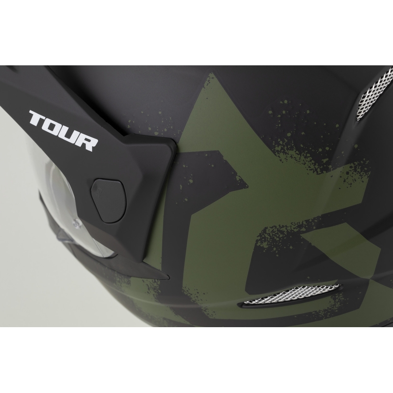 Enduro motorhelm Cassida Tour 2.0 Crew matzwart-donkergroen