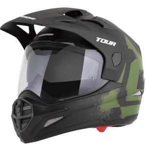 Enduro motorhelm Cassida Tour 2.0 Crew matzwart-donkergroen