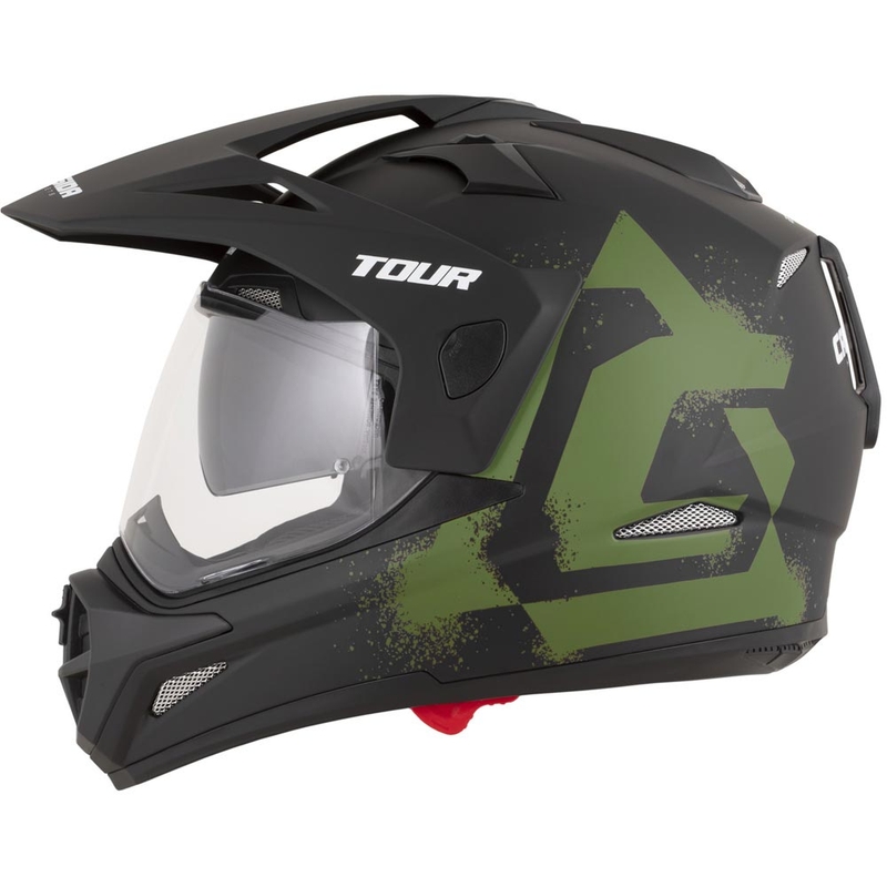 Enduro motorhelm Cassida Tour 2.0 Crew matzwart-donkergroen