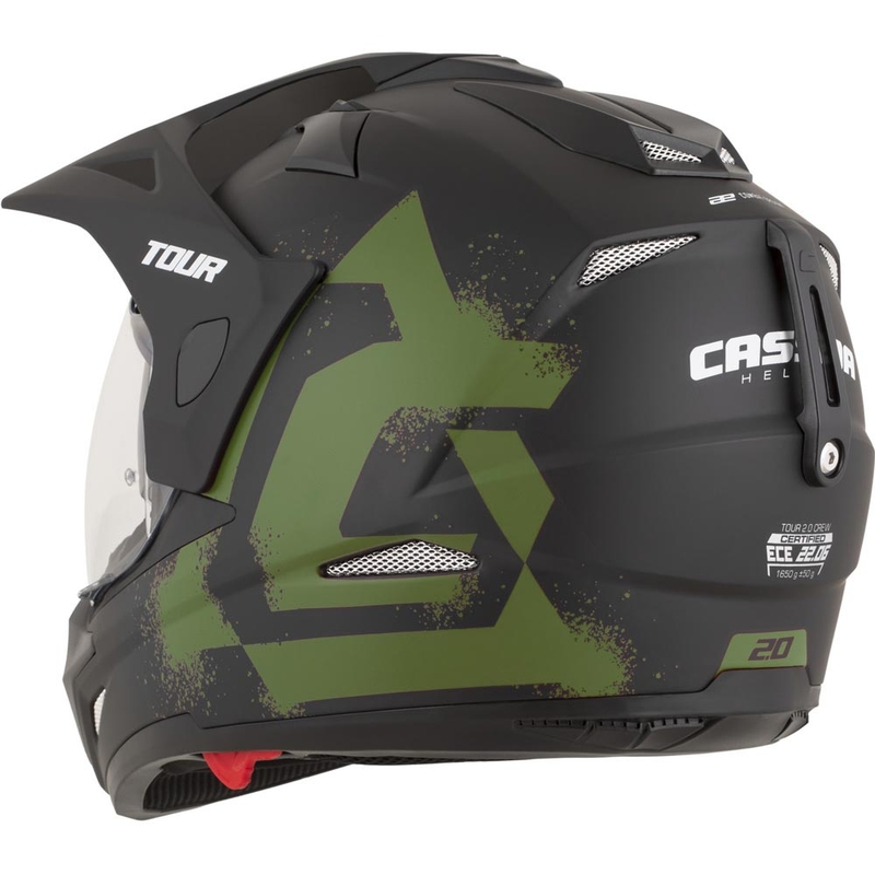 Enduro motorhelm Cassida Tour 2.0 Crew matzwart-donkergroen