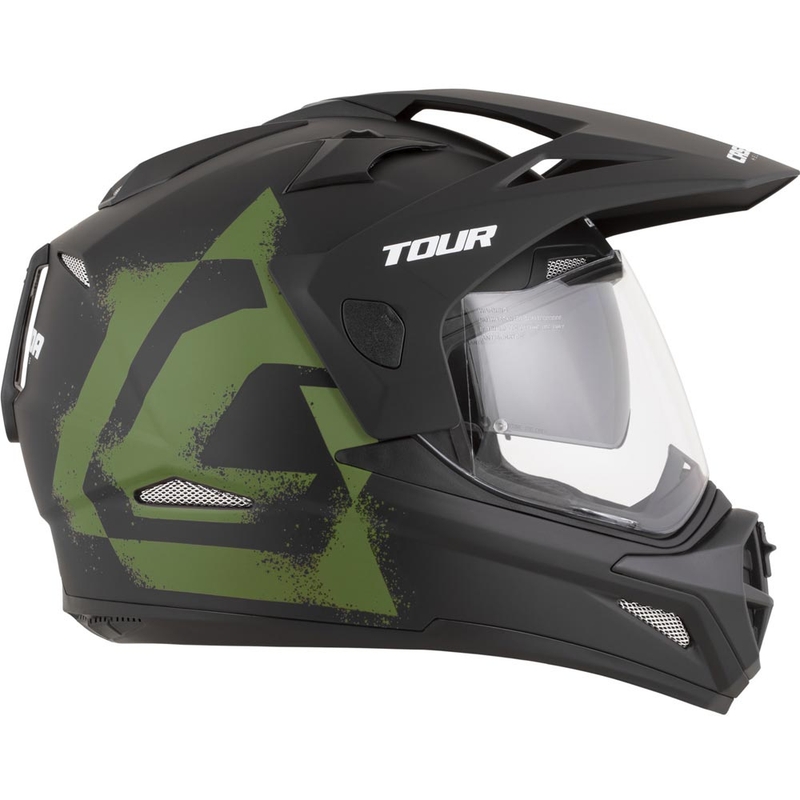 Enduro motorhelm Cassida Tour 2.0 Crew matzwart-donkergroen