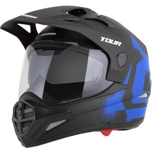 Enduro motorhelm Cassida Tour 2.0 Crew matzwart-blauw