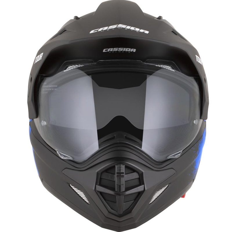 Enduro motorhelm Cassida Tour 2.0 Crew matzwart-blauw