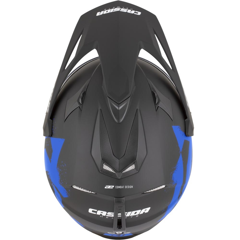Enduro motorhelm Cassida Tour 2.0 Crew matzwart-blauw