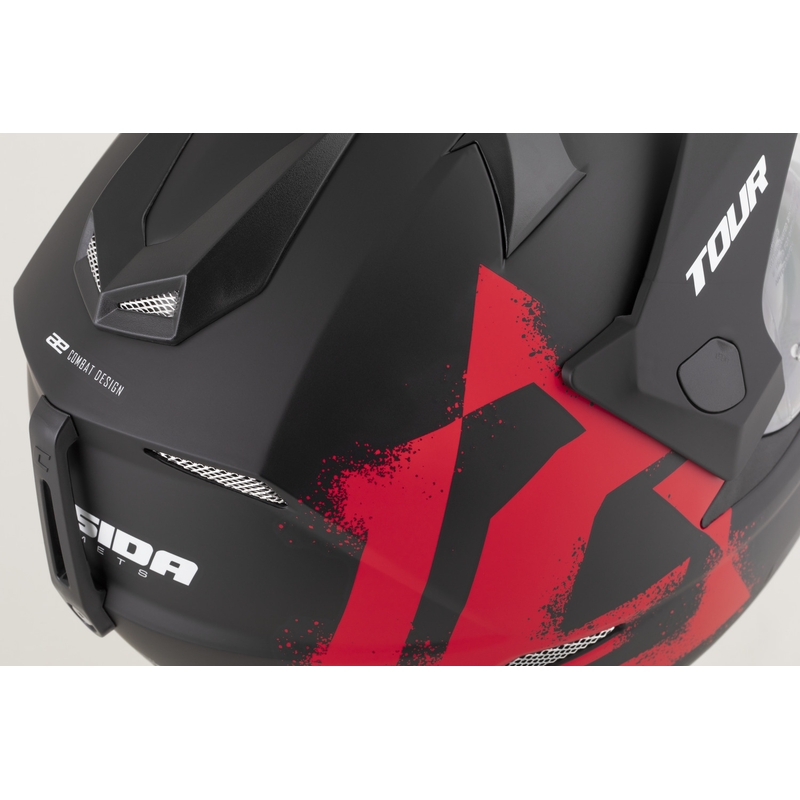 Enduro motorhelm Cassida Tour 2.0 Crew matzwart-rood