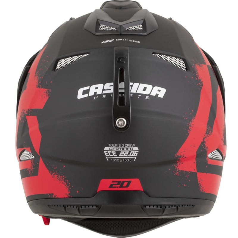 Enduro motorhelm Cassida Tour 2.0 Crew matzwart-rood