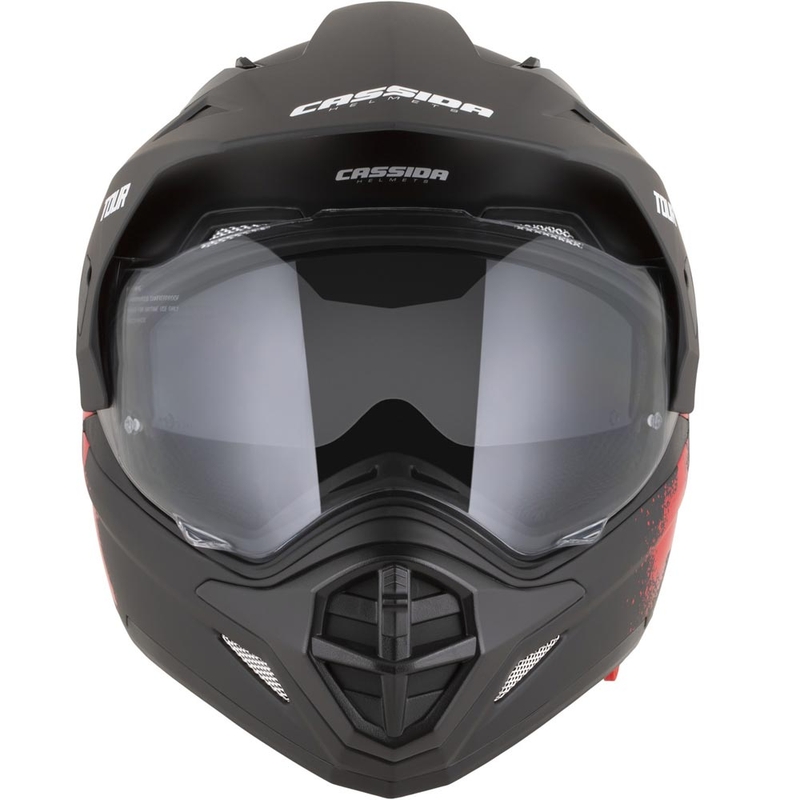 Enduro motorhelm Cassida Tour 2.0 Crew matzwart-rood