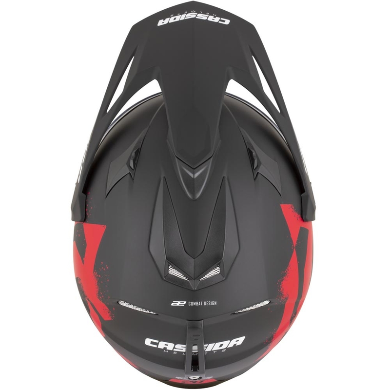 Enduro motorhelm Cassida Tour 2.0 Crew matzwart-rood