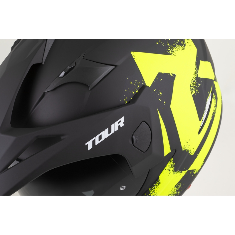 Enduro motorhelm Cassida Tour 2.0 Crew matzwart-fluo geel