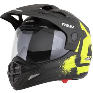 Enduro motorhelm Cassida Tour 2.0 Crew matzwart-fluo geel