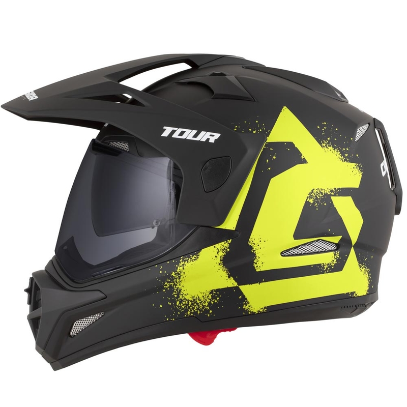 Enduro motorhelm Cassida Tour 2.0 Crew matzwart-fluo geel