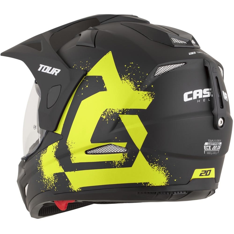 Enduro motorhelm Cassida Tour 2.0 Crew matzwart-fluo geel