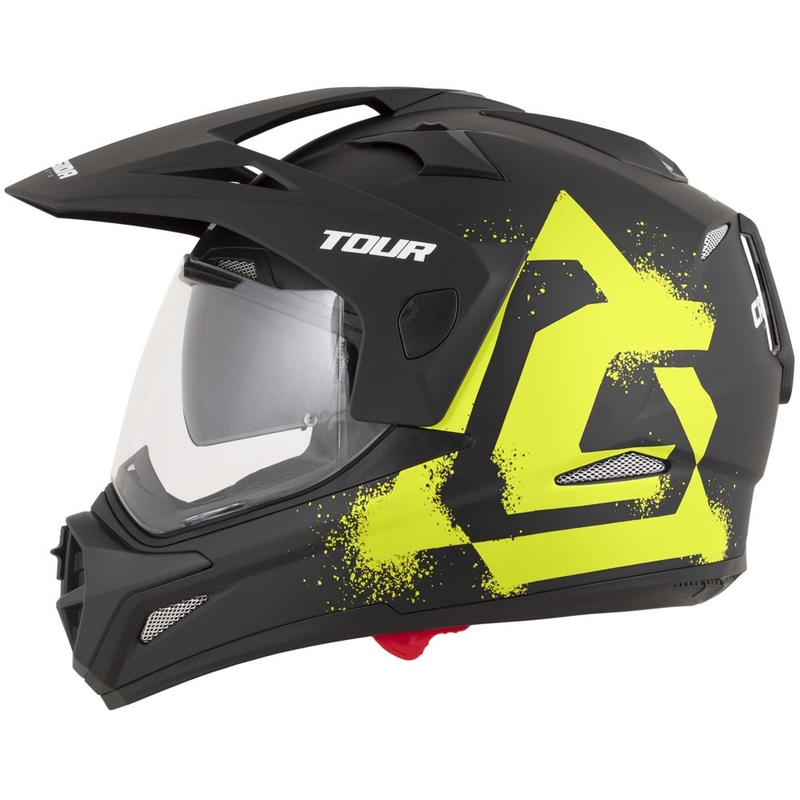 Enduro motorhelm Cassida Tour 2.0 Crew matzwart-fluo geel