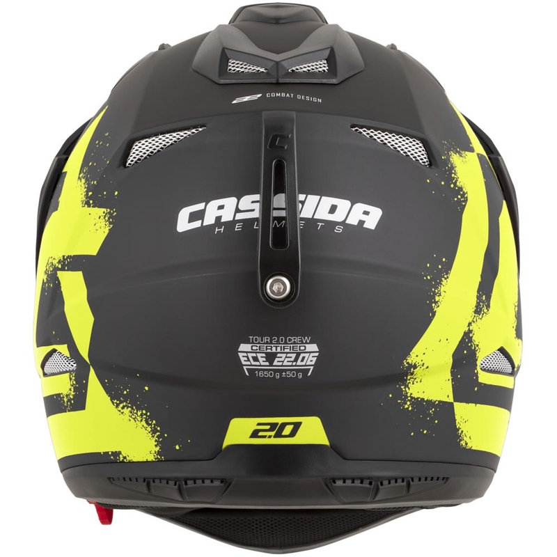 Enduro motorhelm Cassida Tour 2.0 Crew matzwart-fluo geel