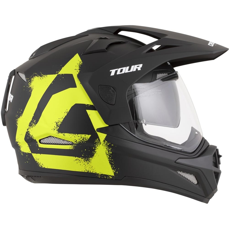 Enduro motorhelm Cassida Tour 2.0 Crew matzwart-fluo geel
