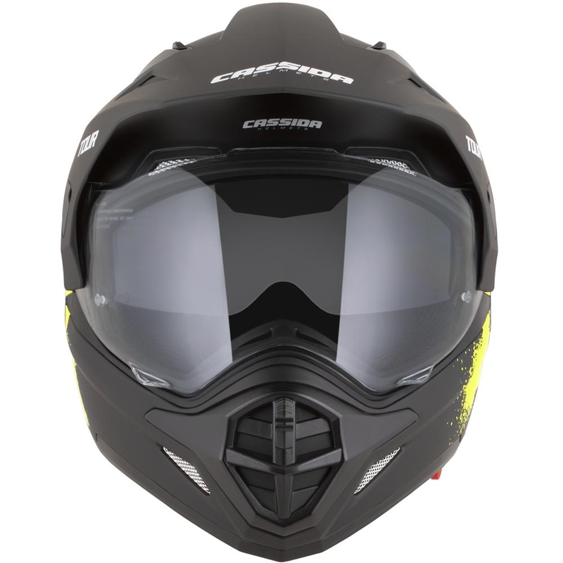 Enduro motorhelm Cassida Tour 2.0 Crew matzwart-fluo geel