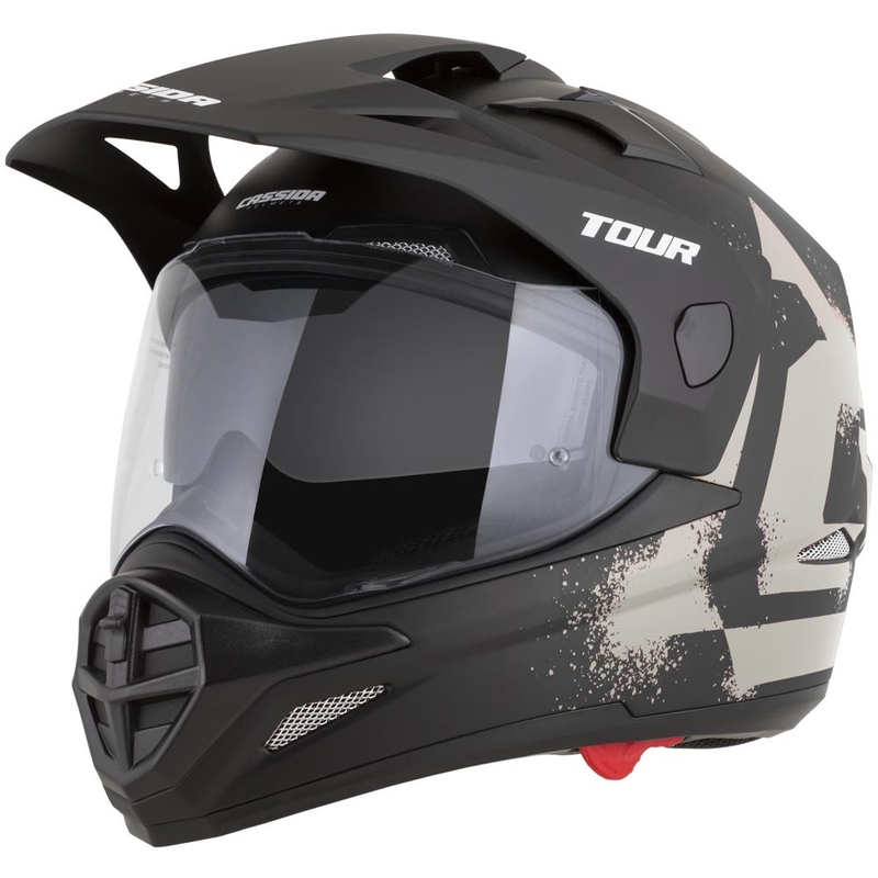 Enduro motorhelm Cassida Tour 2.0 Crew matzwart-zand