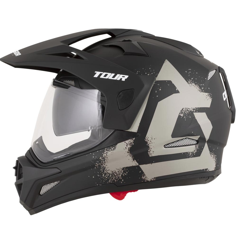Enduro motorhelm Cassida Tour 2.0 Crew matzwart-zand