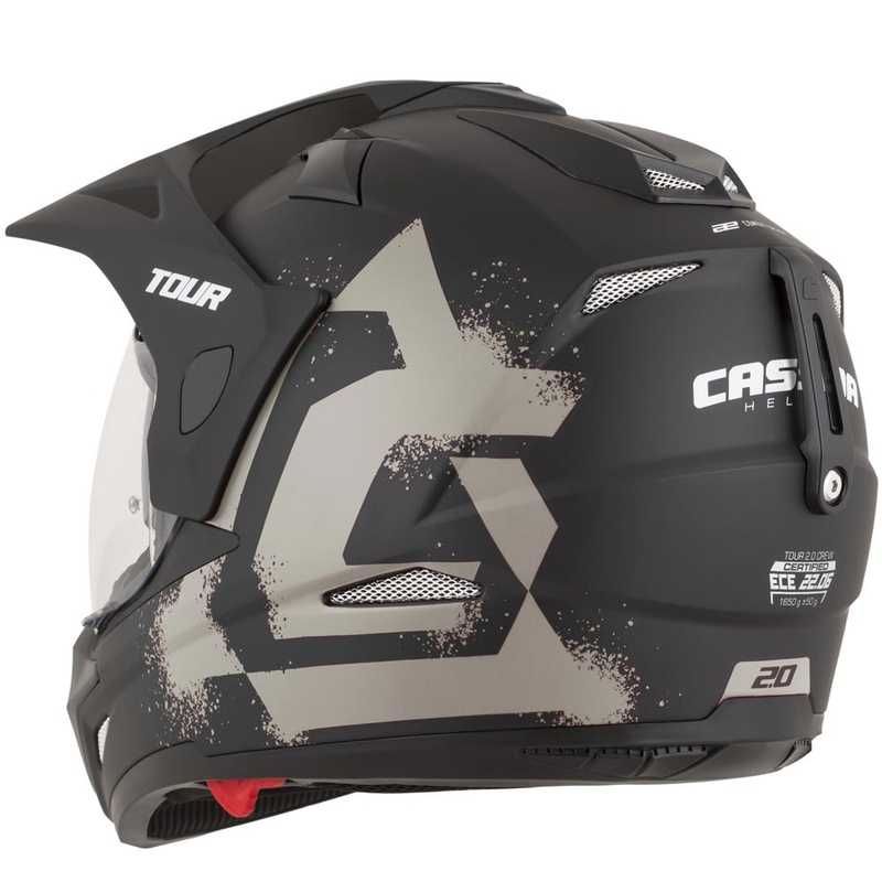 Enduro motorhelm Cassida Tour 2.0 Crew matzwart-zand