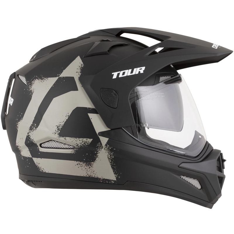 Enduro motorhelm Cassida Tour 2.0 Crew matzwart-zand