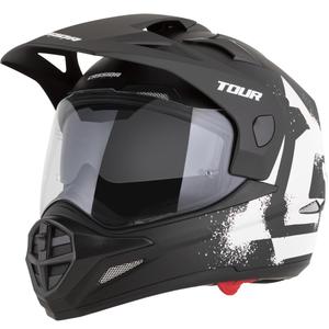 Enduro motorhelm Cassida Tour 2.0 Crew matzwart-wit