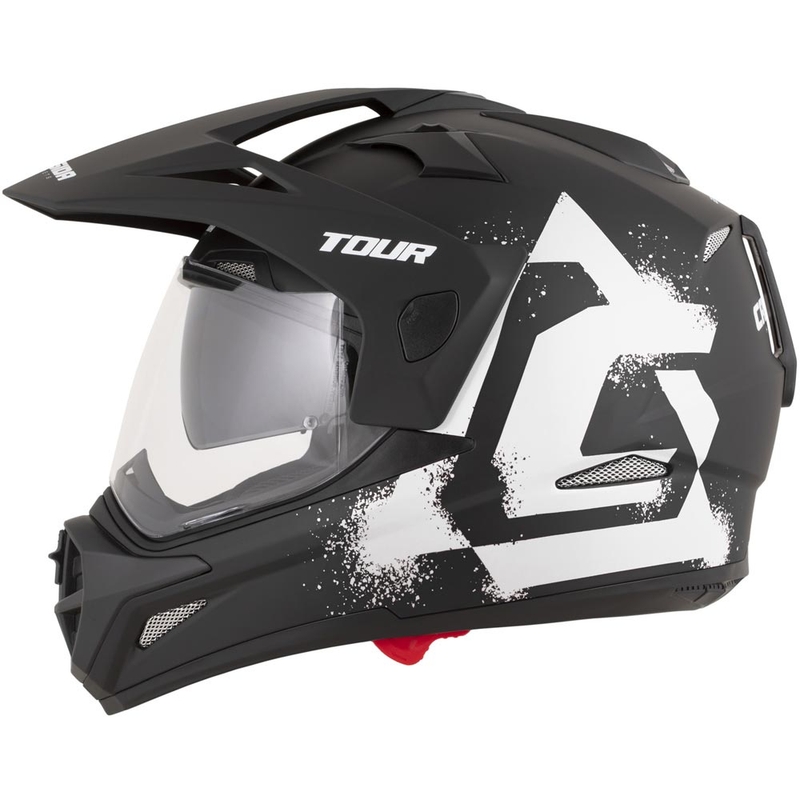 Enduro motorhelm Cassida Tour 2.0 Crew matzwart-wit