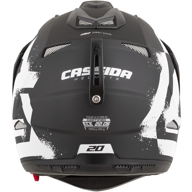 Enduro motorhelm Cassida Tour 2.0 Crew matzwart-wit